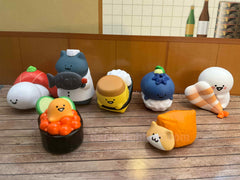 Obungu to Issho Characters Sushi Restaurant Small Figure 7 Pieces Set (In-stock)
