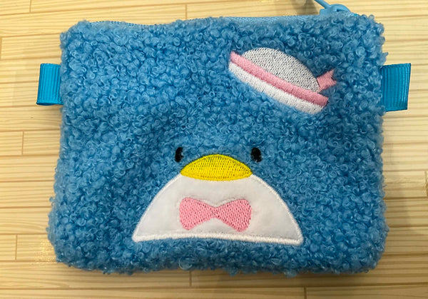Sanrio Characters Tuxedo Sam Furry Zipper Small Pouch (In-stock)