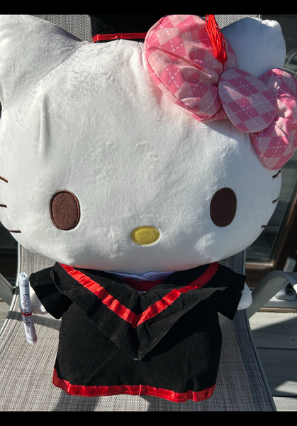 Graduation Sanrio Hello Kitty Checkered Pattern Giant