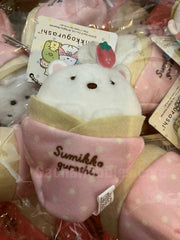 Sumikko Gurashi Shirokuma Crepe Small Plush Keychain (In-stock)