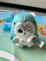 Mofusand Cat in Sea Animals Costume Small Plush Keychain Type A (In-stock)
