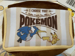 Pokemon Pocket Monster Brown Zipper Pouch (In-stock)