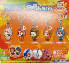 One Piece Pop Style Raincoat Small Figure Keychain Vol.2 5 Pieces Set (In-stock)