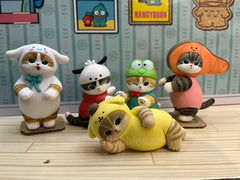 Mofusand x Sanrio Characters Vol.3 Small Figure 5 Pieces Set (In-stock)