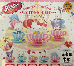 Sanrio Characters Coffee Cup Shakey Bobblehead Doll Collection Small Figure Vol.1 5 Pieces Set (In-stock)