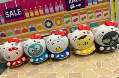 Sanrio Characters with Hello Kitty Outfit Daruma Roly-Poly Small Figure 5 Pieces Set (In-stock)