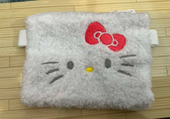 Sanrio Characters Hello Kitty Furry Zipper Small Pouch (In-stock)
