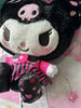 Sanrio Characters Kuromi 20th Anniversary Black Pink Outfit Medium Plush (In-stock)
