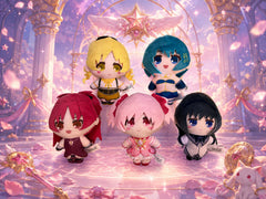 Kapukko Friends Puella Magi Madoka Magica Small Plush Keychain 5 Pieces Set (In-stock)