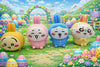 Chiikawa and Friends Easter Bunny Vinyl Figure 4 Pieces Set (In-stock)