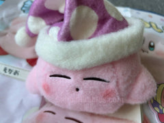 Hoshi no Kirby Sleeping with Purple Hat Furry Small Plush (In-stock)