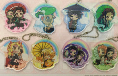Kimetsu no Yaiba Demon Slayer Raining Season Umbrella Acrylic Keychain 8 Pieces Set (In-stock)