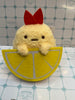 Sumikko Gurashi Ebifurai No Shippo with Lemon Small Plush Keychain (In-stock)