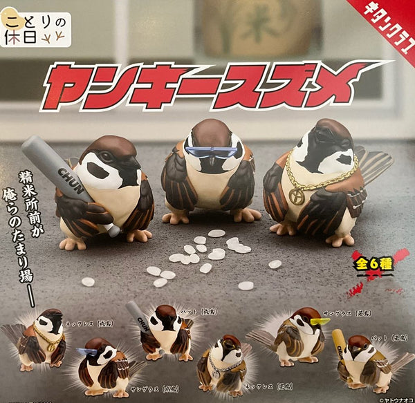 Kitan Club Kotoris Holiday Yankee Sparrow Birds Small Figure 6 Pieces Set (In-stock)