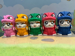 Narabudesu Colorful Godzilla x Hamtaro Small Figure 5 Pieces Set (In-stock)