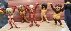 Attack on Titan Characters Hands Up Figure 5 Pieces Set (In-stock)