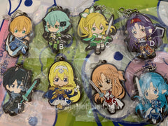 Sword Art Online 10th Anniversary Flat Rubber Keychain 8 Pieces Set (In-stock)