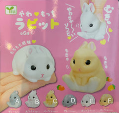 Soft Vinyl Bunny Figure 6 Pieces Set (In-stock)