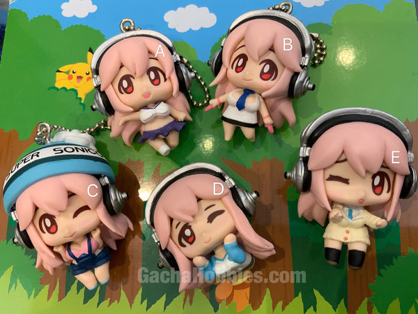 Super Sonico Figure Keychain 5 Pieces Set (In-stock)