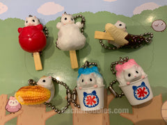 Hamster Summer Festival Foods Figure Keychain 6 Pieces Set (In-stock)