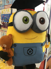 Graduation Minion Bob with Teddy Bear